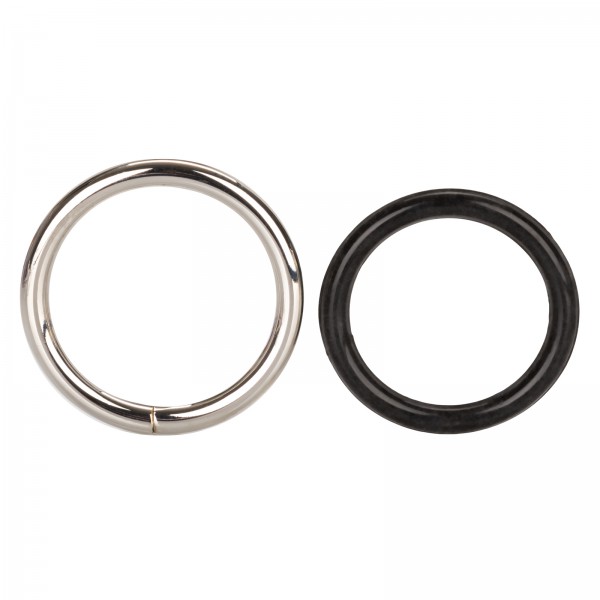 Erection Set Metal Cock Rings x2