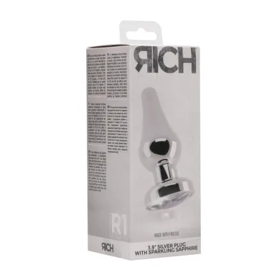 Rich R1 Silver Plug 3 9 Inch Clear Sapphire