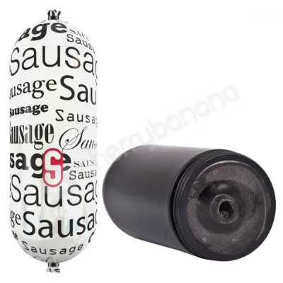 Shots Toys Sausage Oral Black White Masturbator