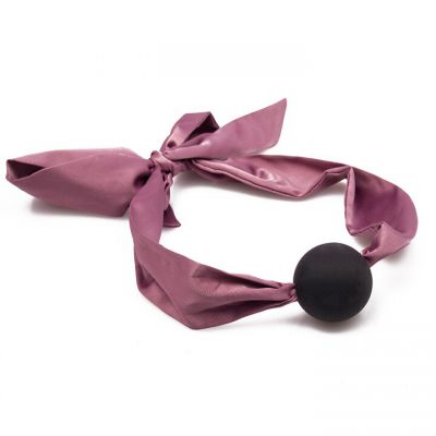 Bind Blush Pink Satin Ribbon Tie Ball Gag
