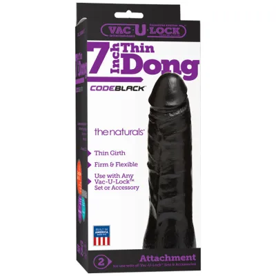 Doc Johnson CodeBlack Vac U Lock 7 Thin Dong