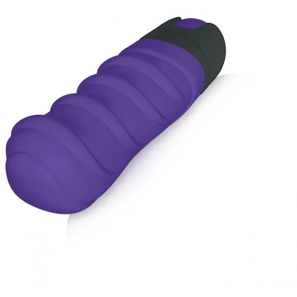 Vibratissimo Tre Ribbed Stick Purple/Black Vibrator