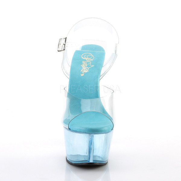 6 inches Heel, 2 1/4 inches Tinted PF Ankle Strap Sandal