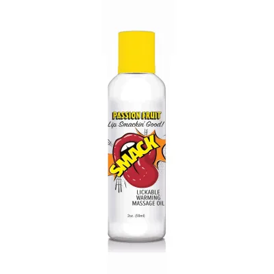 Smack Warming and Lickable Massage Oil Passion Fruit 2 Oz