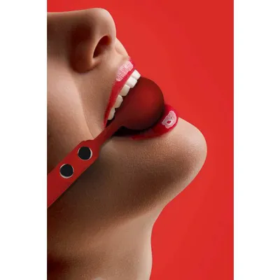 Silicone Ball Gag Red One Size