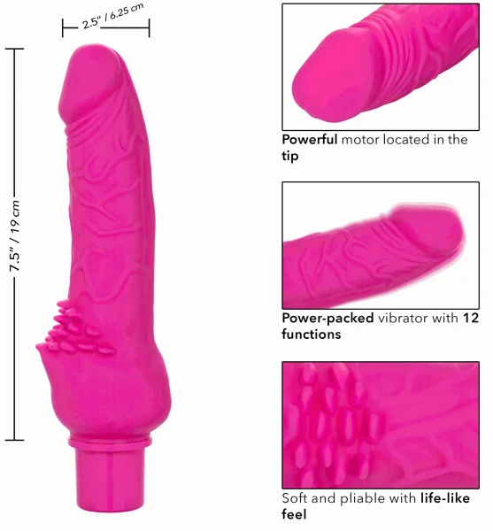 Rechargeable Power Stud Cliterrific - Pink