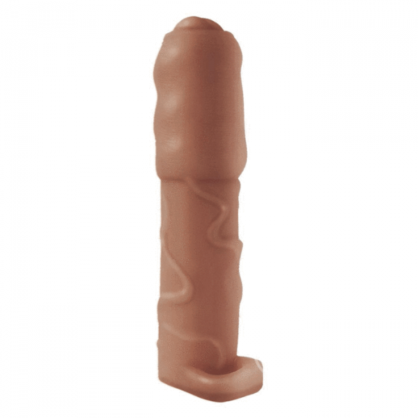 Vibrating Uncircumcised Penis Extender With Scrotum Ring - 30% Extra Girth!