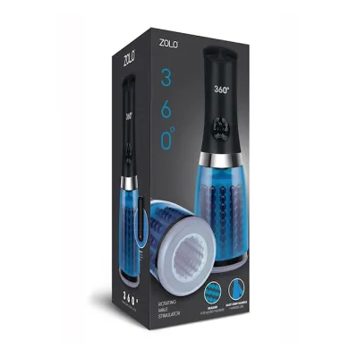 Zolo 360 Rotating Masturbator Blue