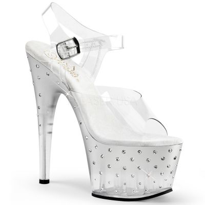7 inches Heel 2 3 4 inches PF Ankle Strap Sandal w RS Studded Bottom