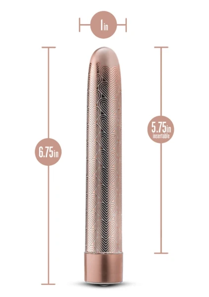 The Collection Lattice Limited Edition Rechargeable Waterproof Slimline Vibrator By Blush - Rose Gold