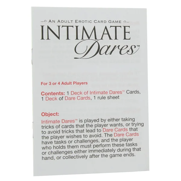 Intimate dares game
