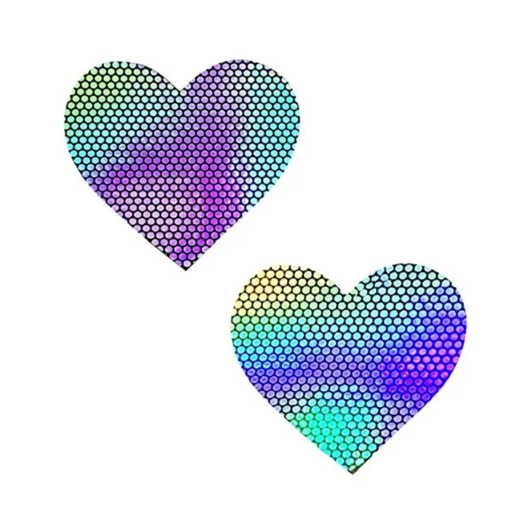Neva Nude Pasty I Heart U Holographic Set Of 6