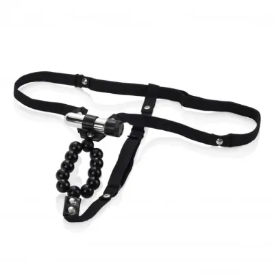Vibrating Lovers Thong Panty Vibe with Stroker Beads