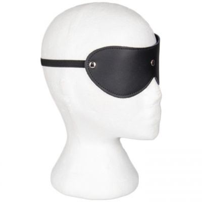 Bondara Black Leather Studded Blindfold