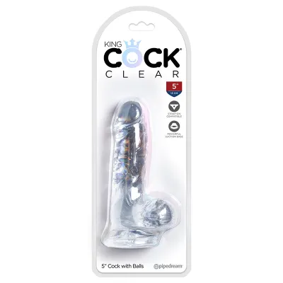 Pipedream Products King Cock Clear 5 Cock With Balls