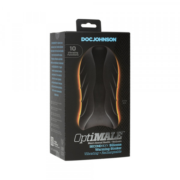 Optimale Silicone Auto-heating Stroker Rechargebale Vibrating Black/slate