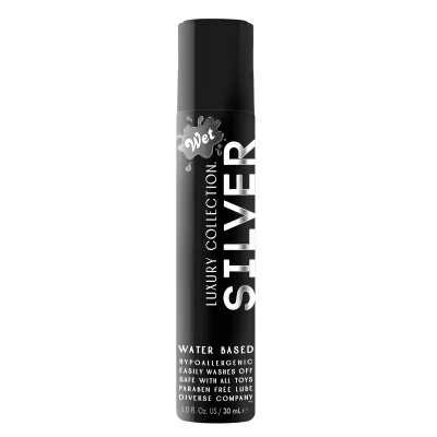 Wet Silver Luxury Water Based Lubricant 1 Fl Oz