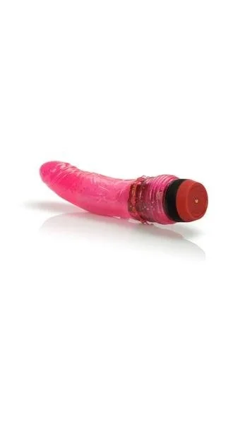 Hot Pinks Curved Penis 6.25 inches Vibrating Dong