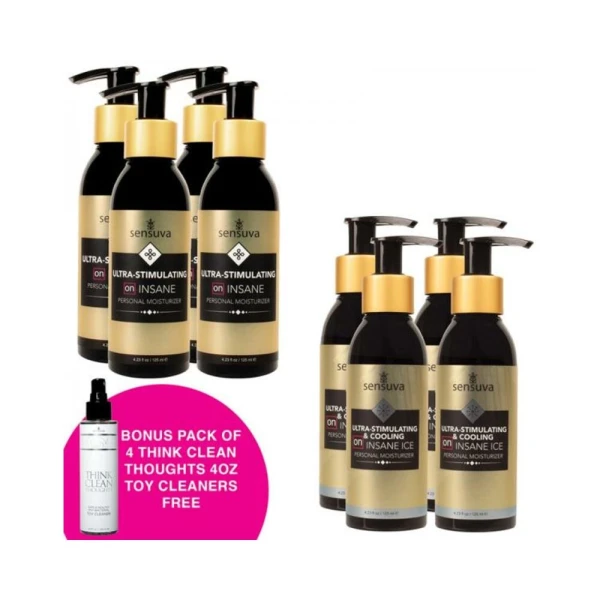 Lubricants: Pack Of 4 Ultra-stimulating Insane Personal Moisturizer 4.2 Oz./pack Of 4 Ultra-simulating Insane Ic