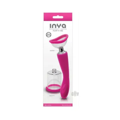 Inya Pump And Vibe With Interchangeable Suction Cups Pink