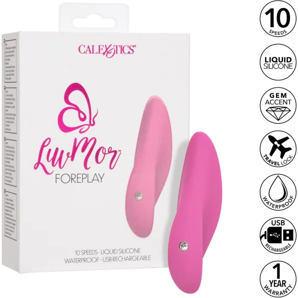 LuvMor Foreplay Rechargeable Silicone Waterproof Clitoral Vibrator By CalExotics