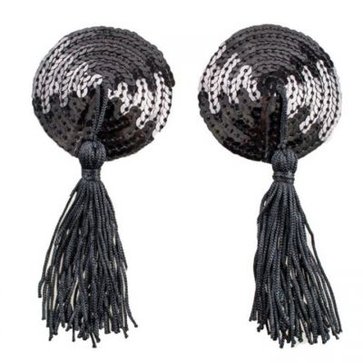 Bondara Black Burlesque Sequin Nipple Tassels