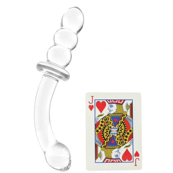 Glas 8-inch Ribbed G Spot Glass Dildo