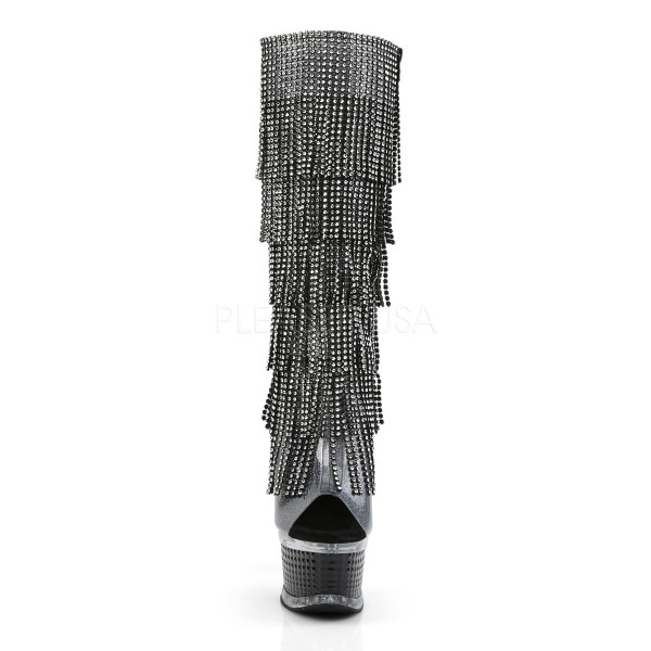 6 1/2 inches Heel, 2 1/2 inches PF Open Toe/Heel Knee High Fringe Boot — image 6 of 8