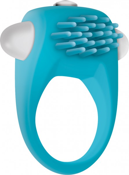 Teal Tickler Vibrating Cock Ring