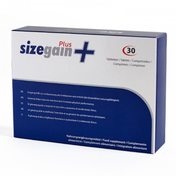 Natural SizeGain Plus Penis Enlargement Pills – 30 Capsules