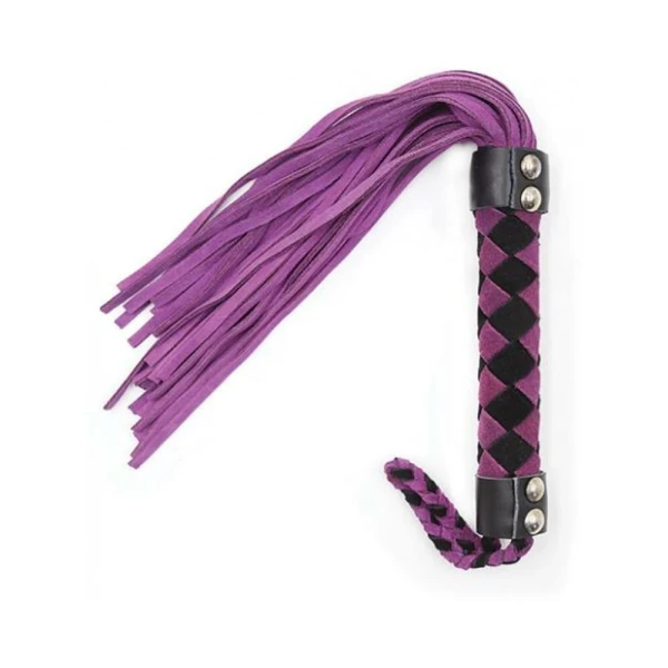 : Ple'sur 15.5 In. Leather Flogger Purple