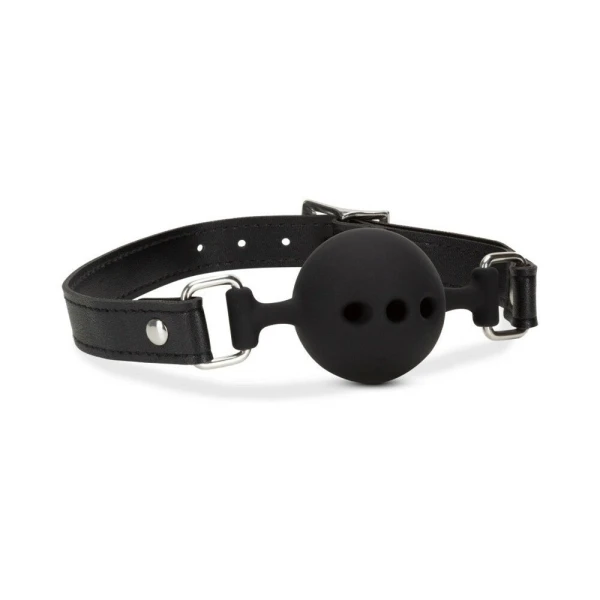 Noir Breathable Silicone Ball Gag Black