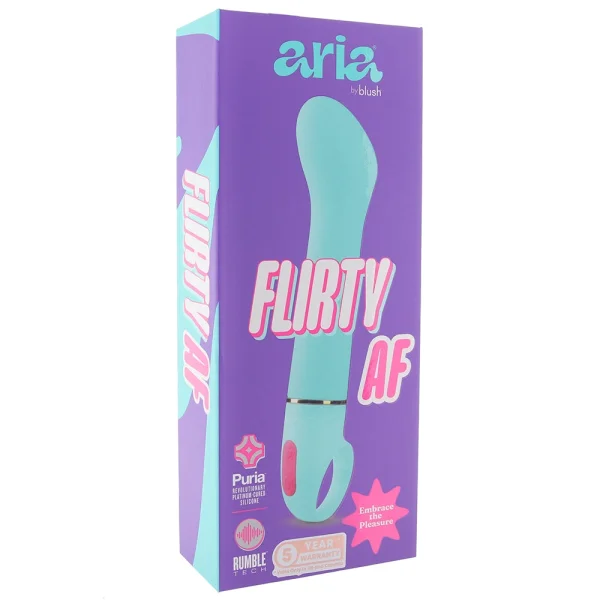 Aria Flirty AF 10-Function Silicone G-Spot Vibrator By Blush - Teal