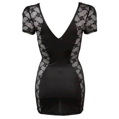 Lace Insert Full Zip Dress