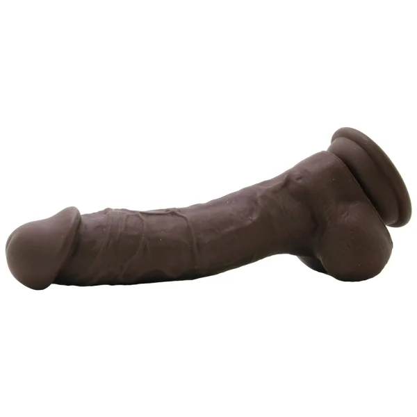 Colours Pleasures 8 Inch Chocolate Silicone Suction Cup Dildo