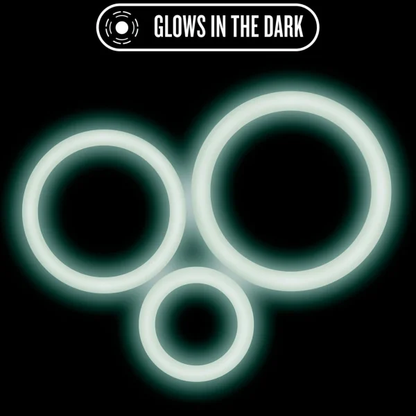 Performance VS4 Pure Premium Silicone Cock Rings By Blush Novelties - Glow-In-The-Dark White — image 4 of 6