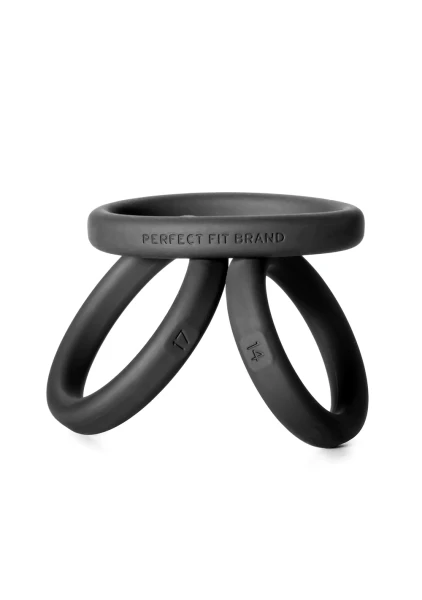 Perfect Fit Xact-Fit Silicone Cock Rings 3-Packs Incremental Sizes