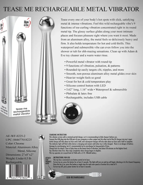 Tease Me Metal Vibrator