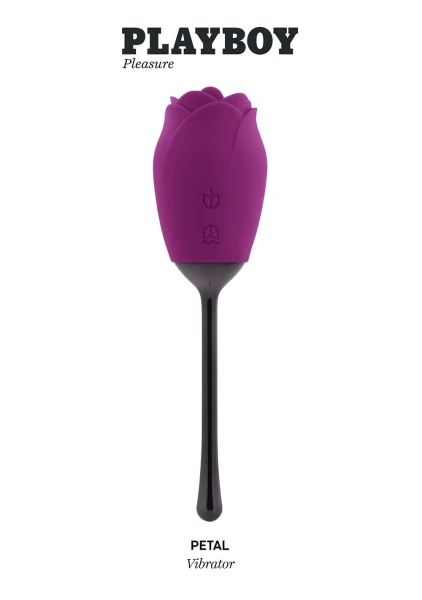 Playboy Pleasure Petal Rechargeable Silicone Clitoral Vibrator - Fuchsia