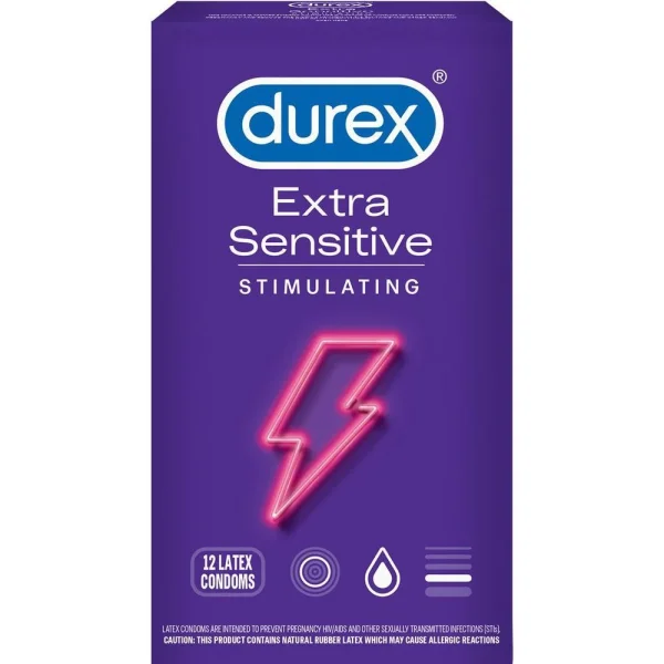 Durex Extra Sensitive "Stimulating" Condoms (12-Pack)