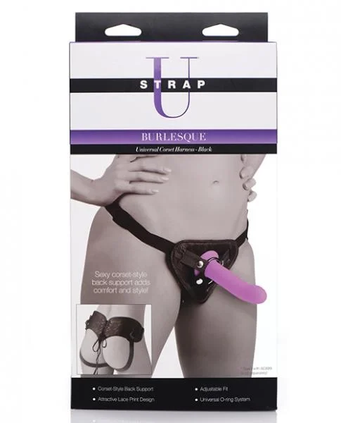 Burlesque Universal Corset Harness - Black