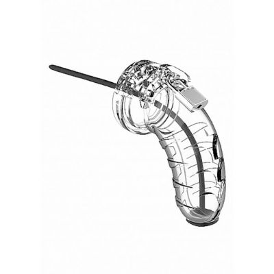 Model 16 Chastity Cage With Silicone Urethal Sounding Rod 4 5 Inch