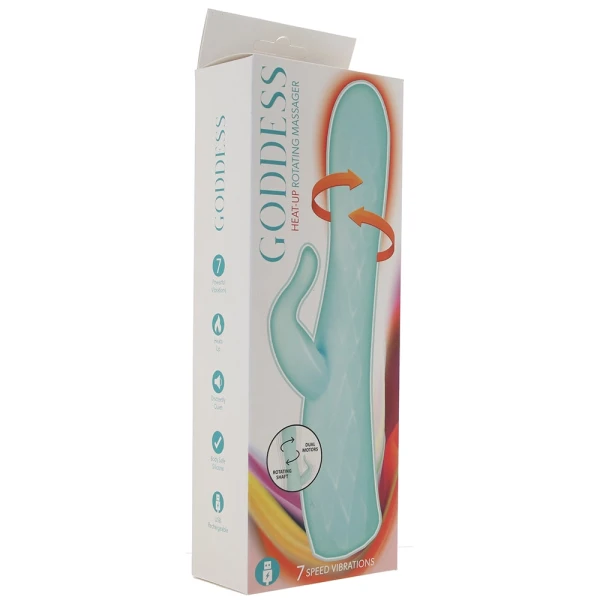Goddess Heat Up Rotating Rabbit Vibe in Aqua — image 6 of 6