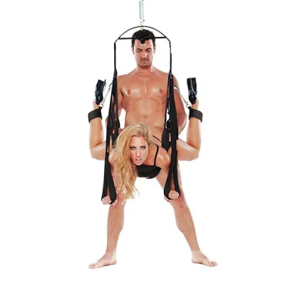 WhipSmart Fantasy Bondage Pleasure Swing with Wrist and Ankle Cuffs