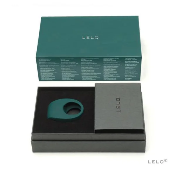 LELO Tor 2 Vibrating Waterproof Cock Ring for Couples - Dark Green