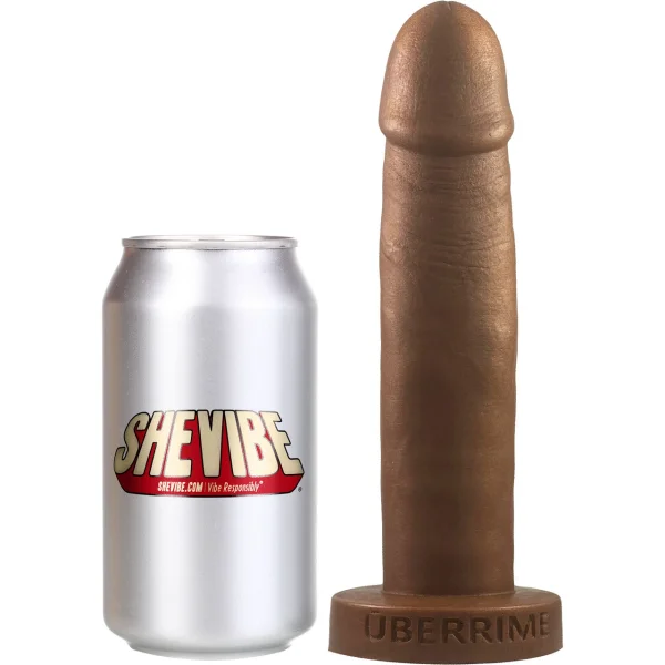 The Teres Dual-Density Realistic 7.5" Silicone Dildo By Uberrime - Chocolate