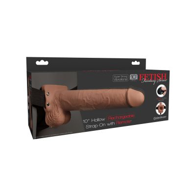 10 Hollow Vibrating Strap On Remote