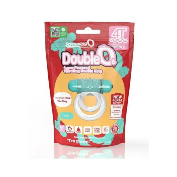 Cock Rings: Screaming O 4t Doubleo 6 Vibrating Double Cockring Kiwi