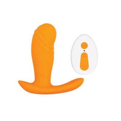 Creamsicle Vibrating Plug with Remote Control by Evolved Novelties
