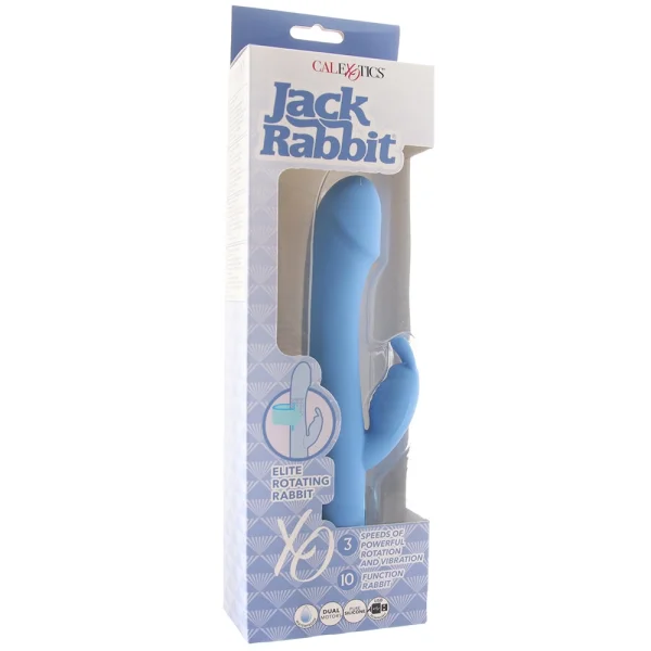 Jack Rabbit Elite Rotating Rabbit Silicone Rechargeable Dual Stimulation Vibrator By CalExotics